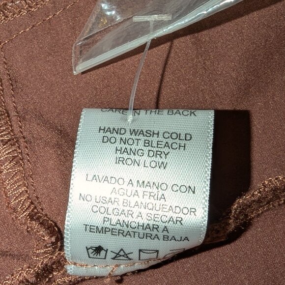 NWOT Love Tree | Chocolate Brown Button Down Corset Crop Top | Size Large - Picture 11 of 11